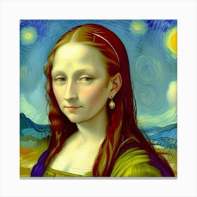 Mona Lisa as a Young Woman A New Portrait Canvas Print