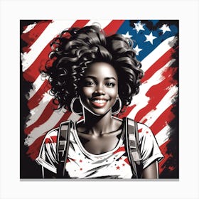 African American Girl Canvas Print