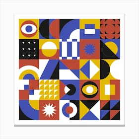 Abstract Geometric Shapes Art Print Canvas Print