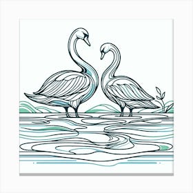 The Swans On The Lake Canvas Print