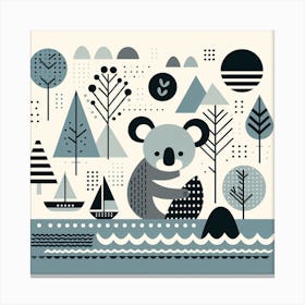 Scandinavian style, Koala 3 Canvas Print