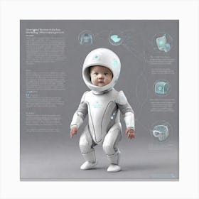 Baby In Space Suit Canvas Print