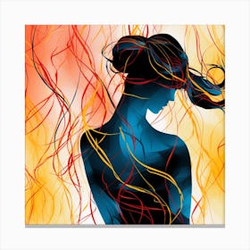 Woman'S Silhouette Canvas Print