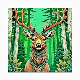 Deer In The Forest 6 Canvas Print