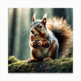 Squirrel In The Forest 53 Canvas Print