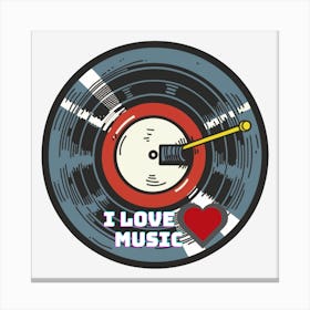 I Love Music 1 Canvas Print