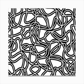 Abstract Black And White Pattern 11 Canvas Print