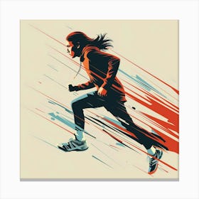 Running Girl Canvas Print