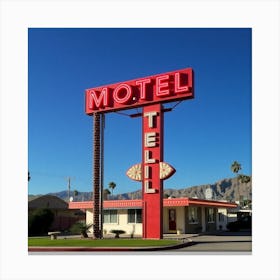 Palm Springs Motel Sign Canvas Print