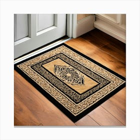 A Photo Of A Door Mat With A Welcome Mat Pattern 21 Canvas Print