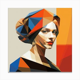 Geometric Dutch Woman 03 Canvas Print