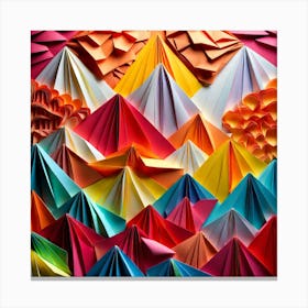 Origami Mountains Canvas Print