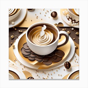 3d Coffee Cup Canvas Print