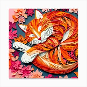 Feline Cat Creative Artwork Illustration 135 Canvas Print