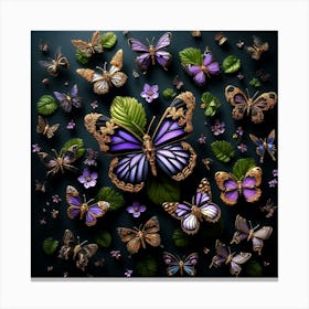 Purple Monarch 1024 Canvas Print