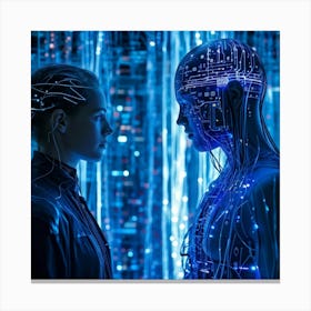 An Avant Garde Representation Of An Advanced Cyber Intelligence System Entwined With Concepts Of Me (6) Canvas Print