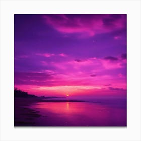 Sunset At The Beach 5 Canvas Print