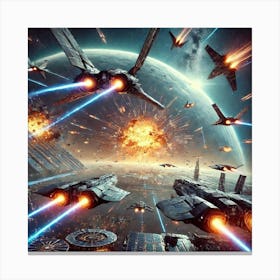 A Futuristic Science Fiction Depiction Of Phoenix Dominance Canvas Print