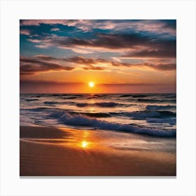 Sunset On The Beach 237 Canvas Print