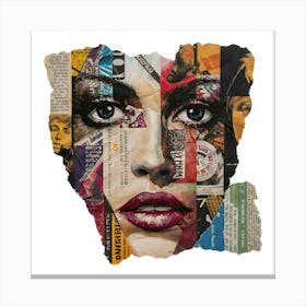 Collage - Portrait Of A Woman Canvas Print