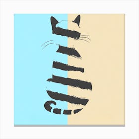 Cat Silhouette Print Canvas Print