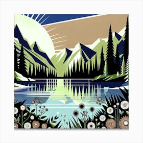 Saskatchewan 2 Art Deco Canvas Print