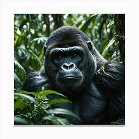 Gorilla In The Jungle 2 Canvas Print