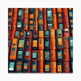 A Kaleidoscope Of Mobile Phones 3 Canvas Print