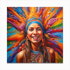 Colorful Girl Canvas Print