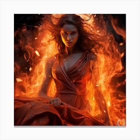 Beauty of Fire AiArtbySigy Canvas Print