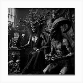 Satan and the queen Canvas Print