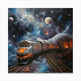 Space Train Canvas Print