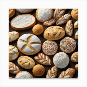 Bread And Pastries Canvas Print