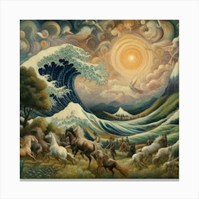 Great Wave Off Kanagawa 8 Canvas Print