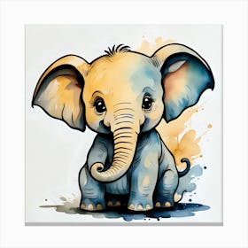 Baby Elephant Canvas Print