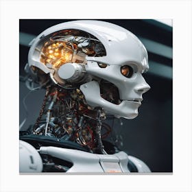 Robot Head Canvas Print