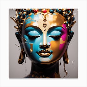 Abstract Buddha's face artwork Canvas Print