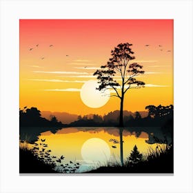 Sunset Landscape Canvas Print