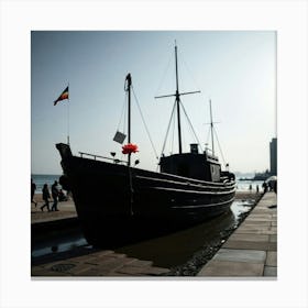 Old Boat On The Beach Canvas Print