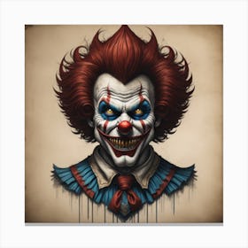 Creepy Clown Canvas Print