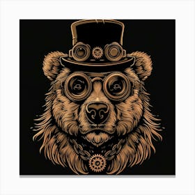 Steampunk Bear 32 Canvas Print