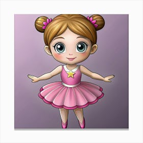 Kawaii style ballerina 1 Canvas Print