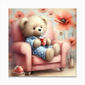 Teddy Bear In Pajamas 2 Canvas Print
