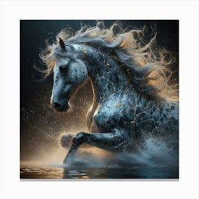 Horse In The Water Canvas Print