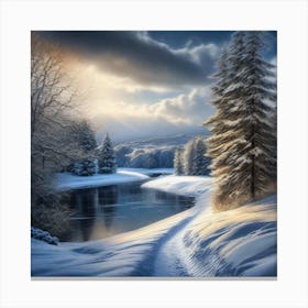 Snowy Landscape 1 Canvas Print