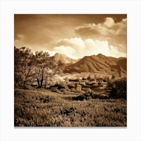 Firefly Sepia Dreams Landscape Warm, Sepia Toned Nature Scenes Creating A Nostalgic Atmosphere 1 Canvas Print