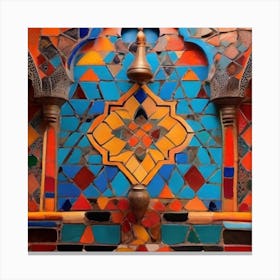 Tile Mosaic Wall Canvas Print