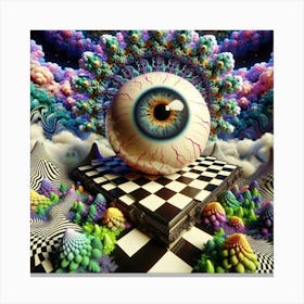 Psychedelic Eye Check out Obscure.ai on insta and Facebook! 1 Canvas Print