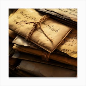 Old Letters Canvas Print