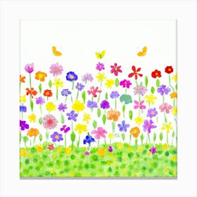 Watercolor Flowers Canvas Print